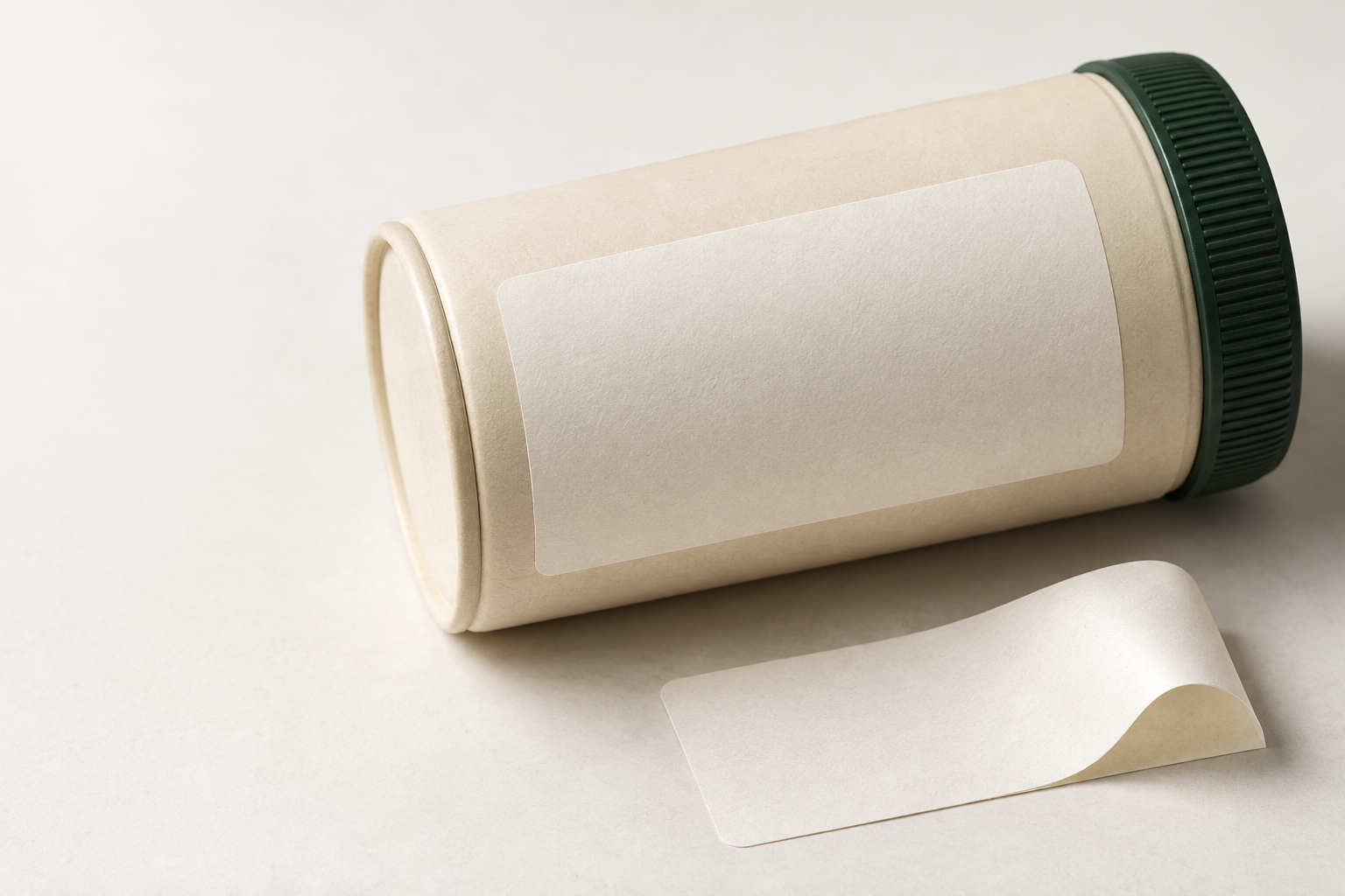 Sample front label of a greens powder