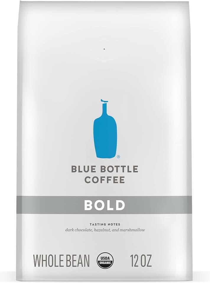 Blue Bottle Coffee Café Orgánico En Grano Blue Bottle, Tueste Intenso Y Oscuro, Bolsa De 355 Ml (Paquete De 1)