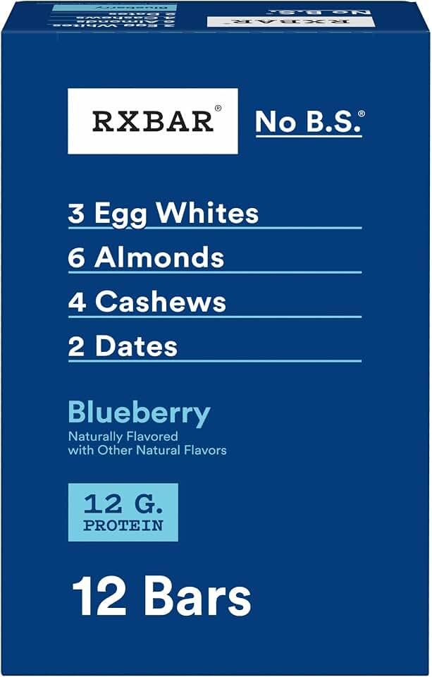RXBAR RX Bar Protein Bar, Blueberry, 4 Pound