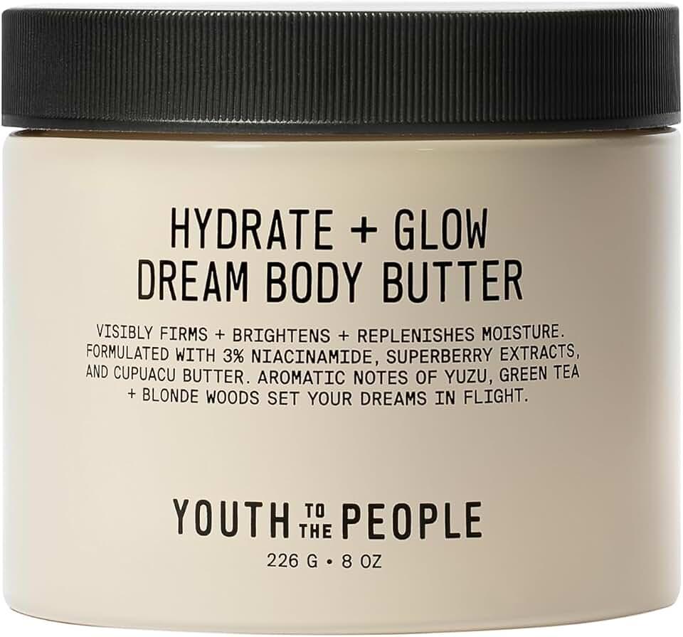 Youth To The People Manteca corporal hidratante y luminosa Superberry Dream - 3% de niacinamida + aceite de jojoba, mant