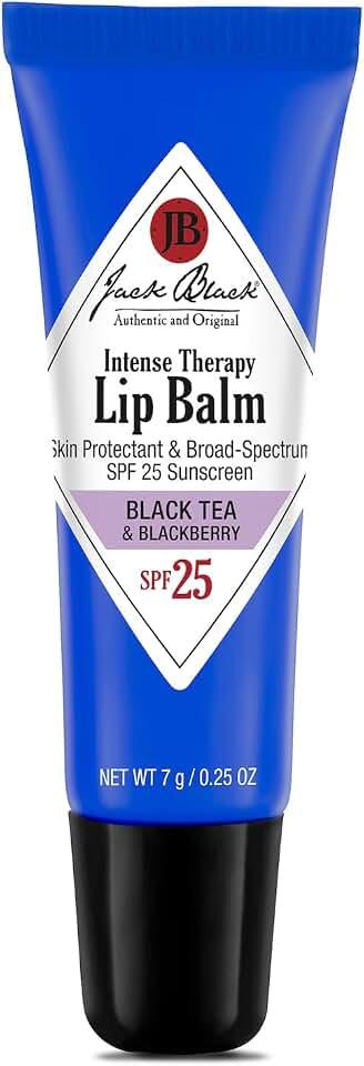 Jack Black - Intense Therapy Lip Balm SPF 25, 0.25 fl oz - Green Tea Antioxidants, Long Lasting Treatment, Broad-Spectru