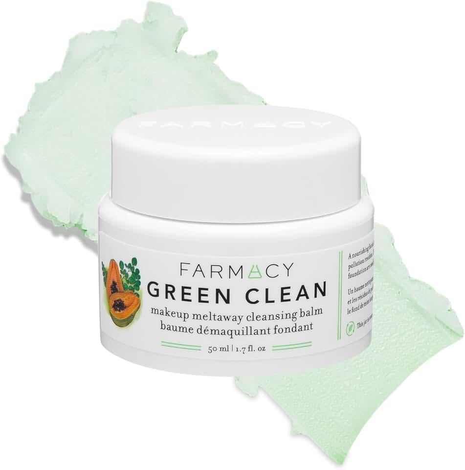 Farmacy - Desmaquillante natural – Green Clean Makeup Meltaway Cleansing Balm cosmético – Tamaño de viaje 1.7 oz