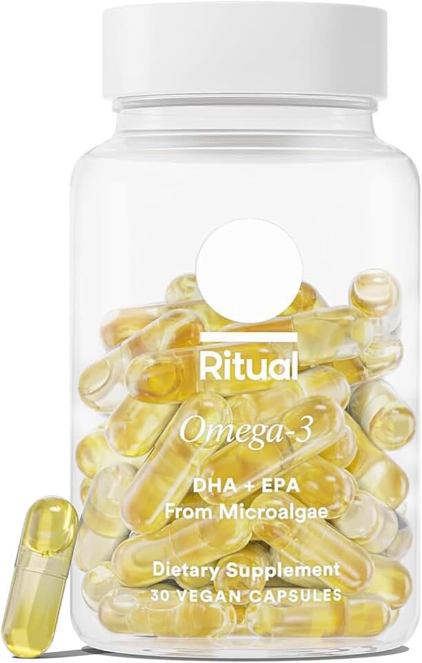 Ritual Omega 3 - Vegano - Dosis de ácidos grasos DHA y EPA con respaldo científico en proporción 2:1, biodisponible, fav