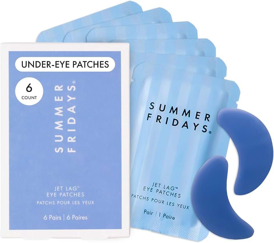 Summer Fridays Parches Para El Contorno De Ojos Jet Lag: Mascarillas De Hidrogel Hidratantes Y Descongestionantes Con Ca
