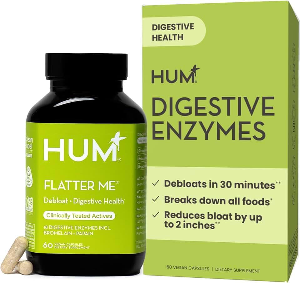 HUM Nutrition | Flatter Me | Enzimas Digestivas | 60 Cápsulas