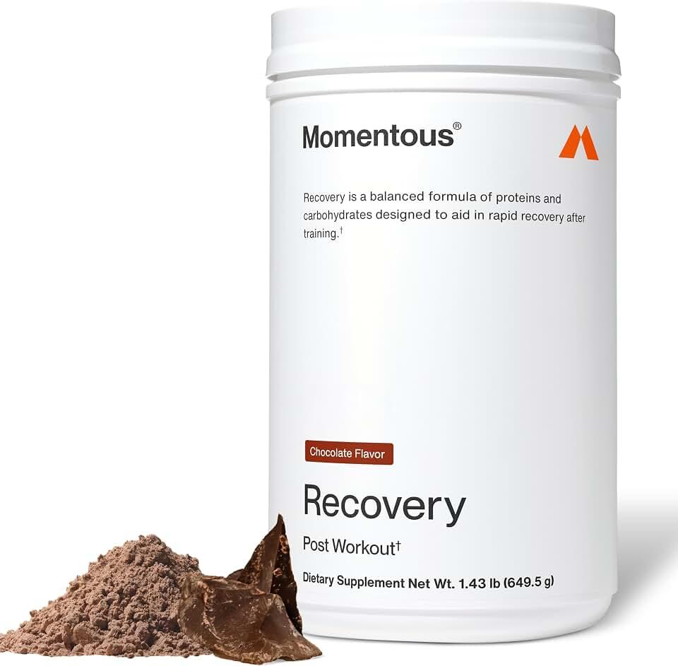 Momentous- “Recuperación de Proteína de Suero Alimentada con Hierba en Polvo 20g de Proteína Aislada de Suero PostEntren