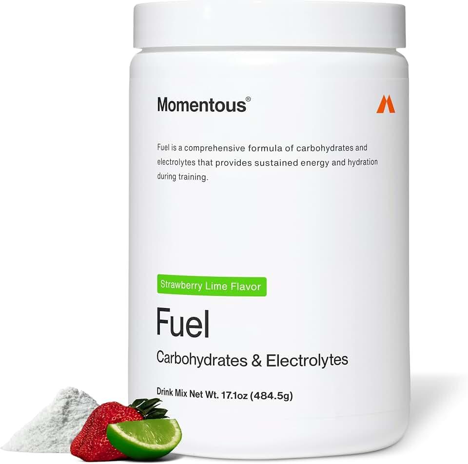 Momentous Bebida Energética Con Carbohidratos Y Electrolitos Para El Entrenamiento: Polvo Hidratante Para Mantener La En