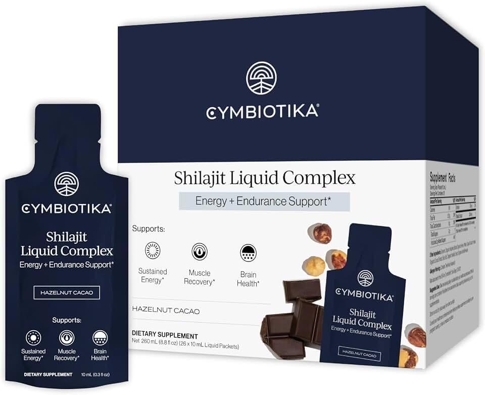 Cymbiotika Complejo Líquido Shilajit: Más de 85 Oligoelementos para Energía, Concentración y Recuperación Adaptógeno: Ác