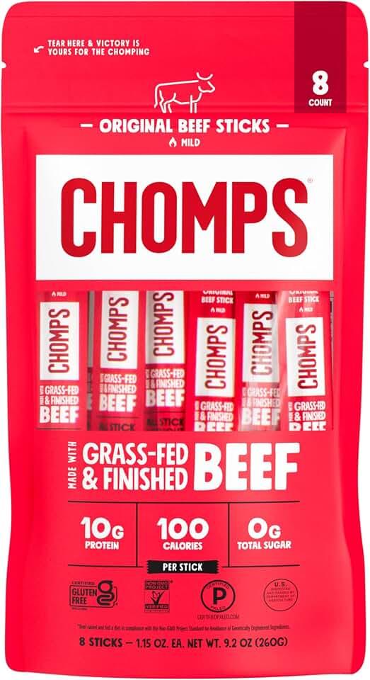 Chomps Palitos de carne CHOMPS, paquete de 8, 9.2 oz