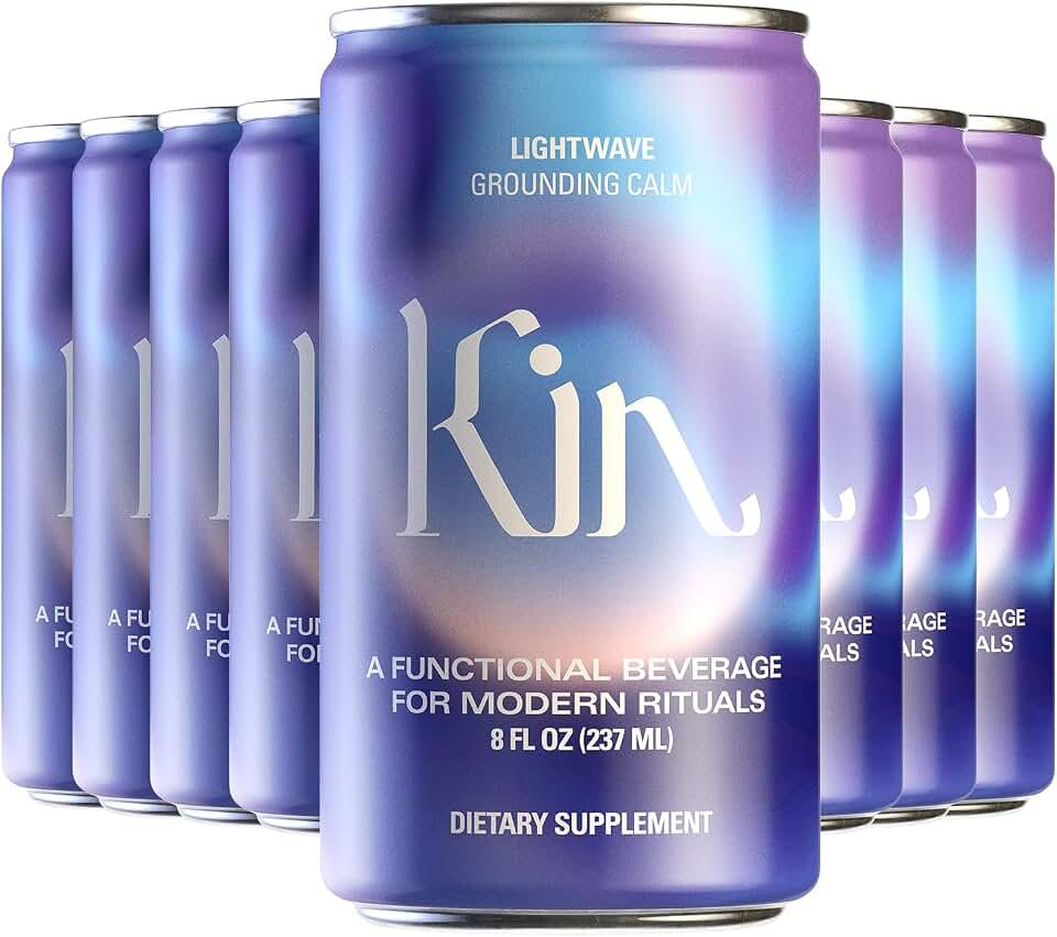 Kin Euphorics- Lightwave de , Licores sin alcohol, Listos para beber, Nootrópicos, Botánicos, Bebida adaptogénica, Lavan