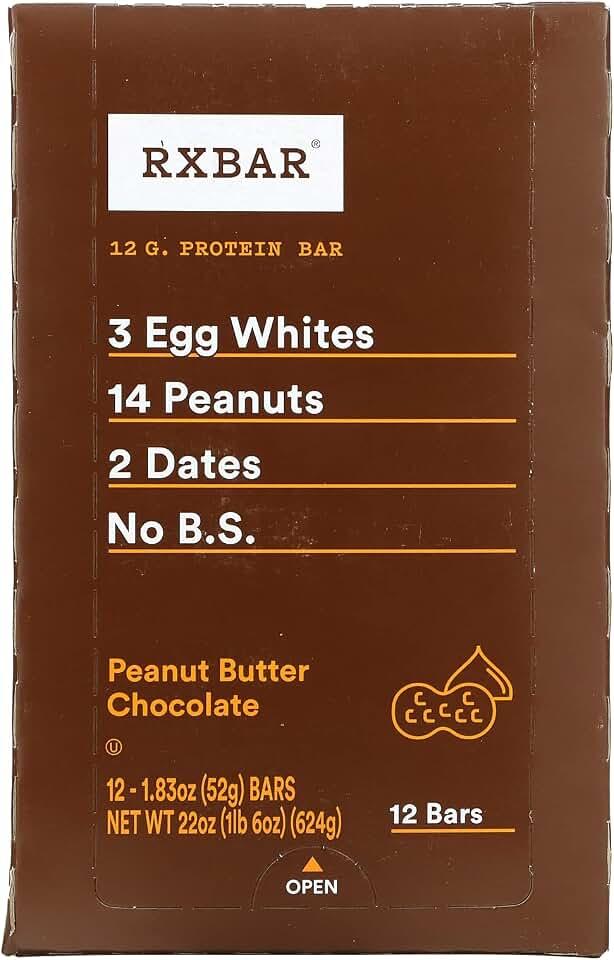 Rxbar Barra Energética/proteica, Crema de Cacahuate y Chocolate - 52 G, RXBAR, SNACK_FOOD_BAR, Peanut Butter Chocolate, 