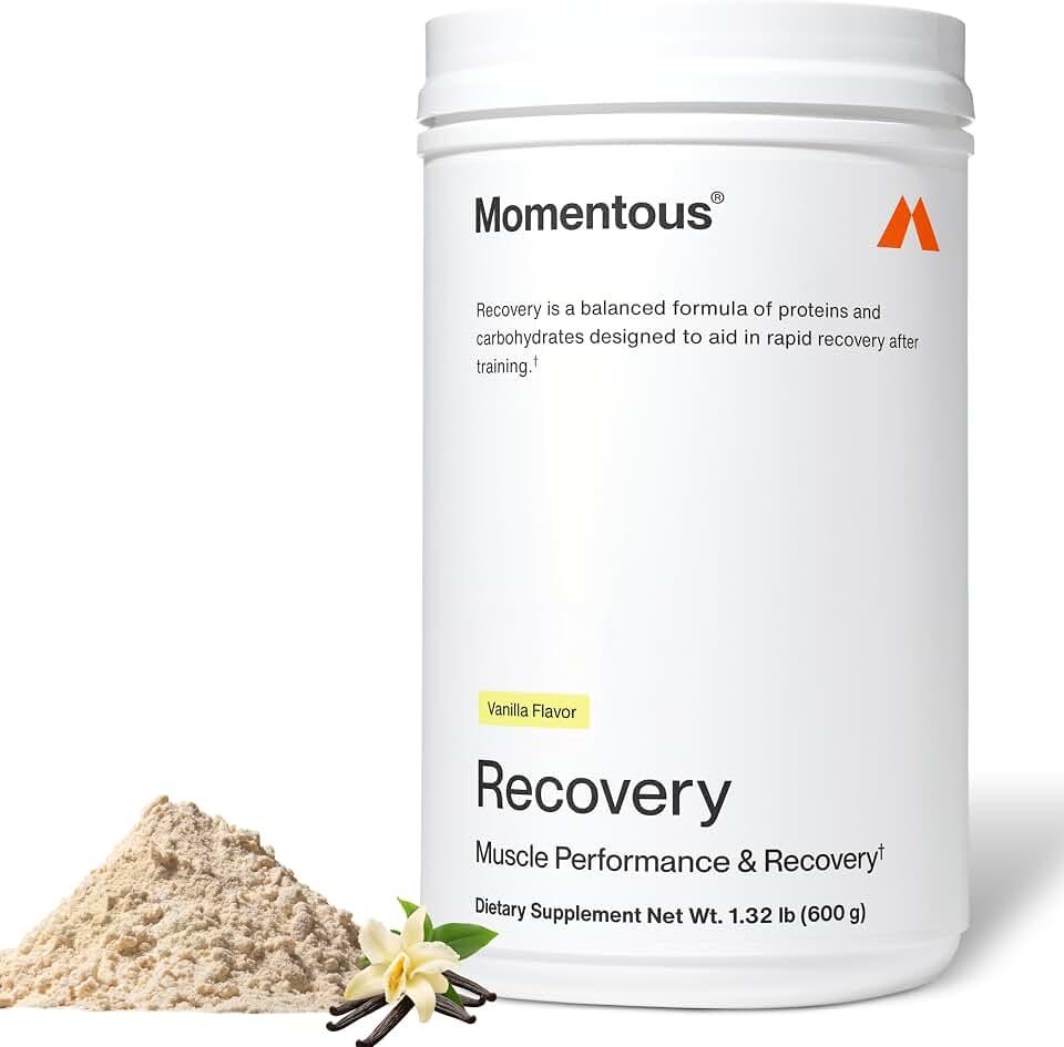 Momentous- “Recuperación de Proteína de Suero Alimentada con Hierba en Polvo 20g de Proteína Aislada de Suero PostEntren
