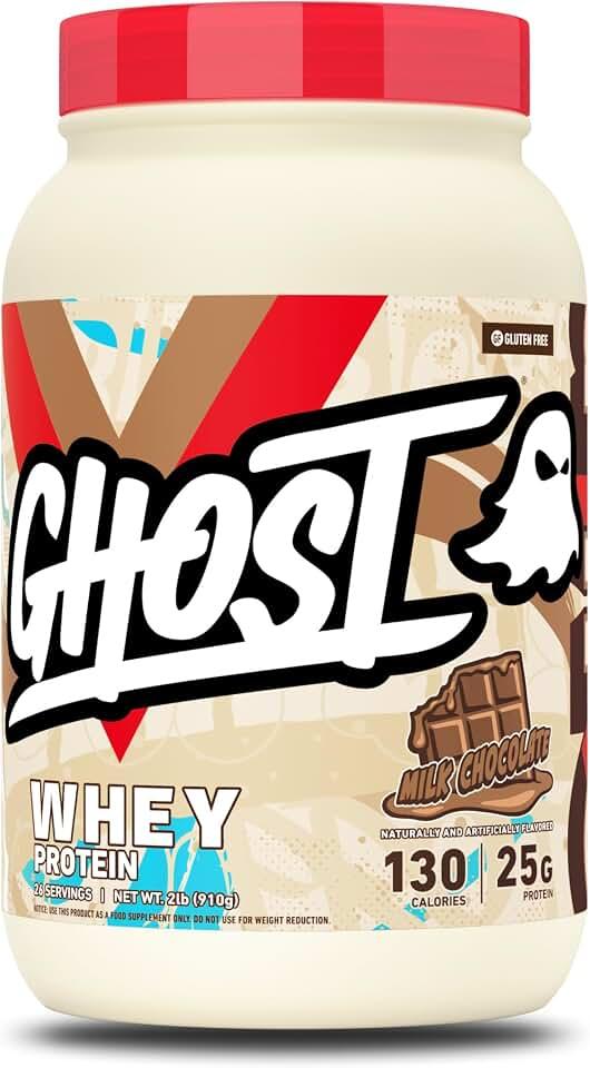 Ghost 100% polvo de proteína de suero de leche de 2 lb, Milk, chocolate, 907 gramos (2 libras)