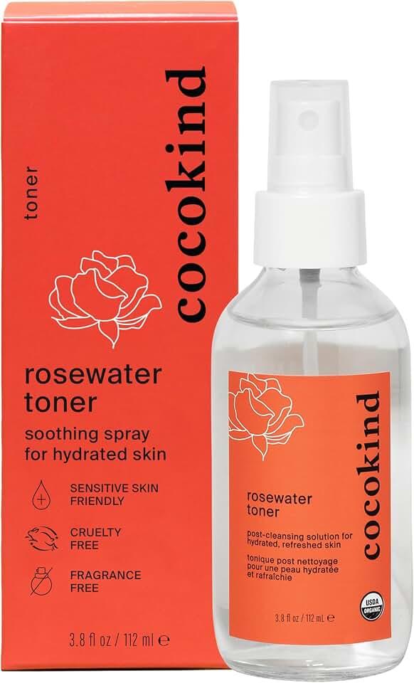 cocokind Organic Rosewater Facial Toner USDA Organic