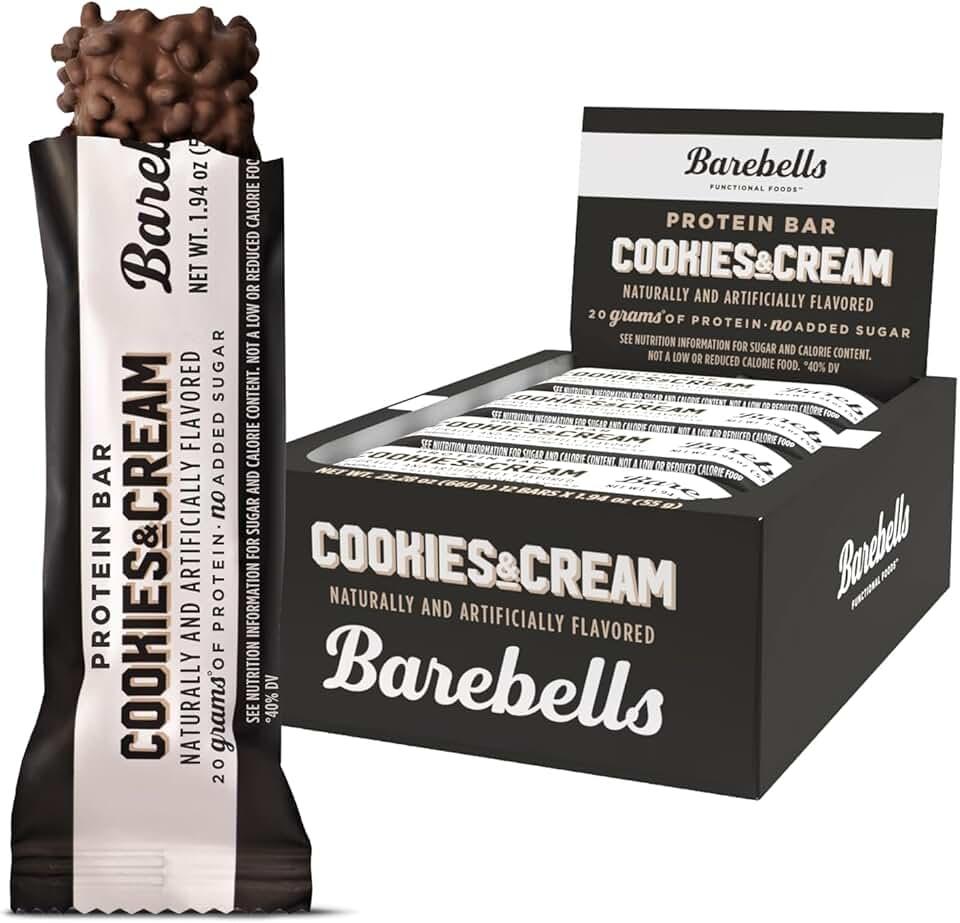 Grenade Carb Killa- Barebells Barras de Proteína Galletas y Crema 12 Recuento, Barras de 1.94 oz Snacks Proteicos con 20
