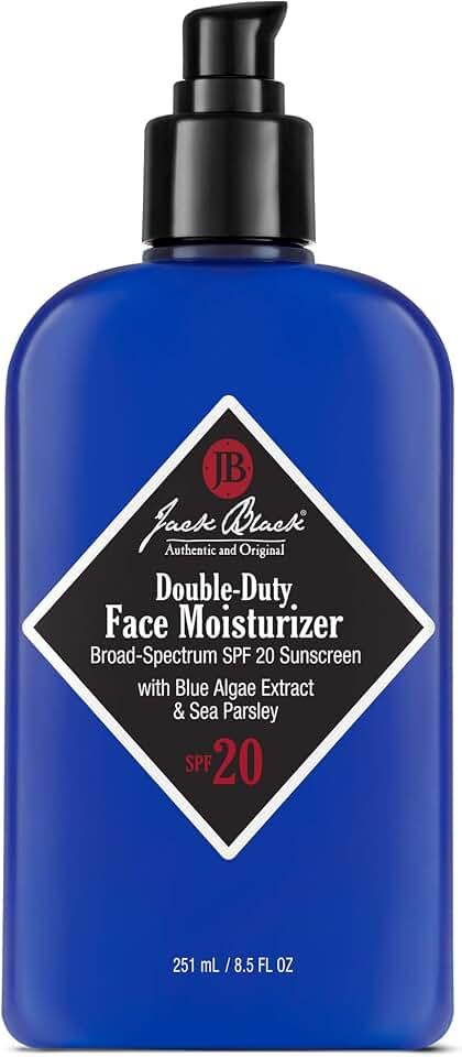 Jack Black Crema hidratante facial de doble resistencia SPF 20, 251,137ml