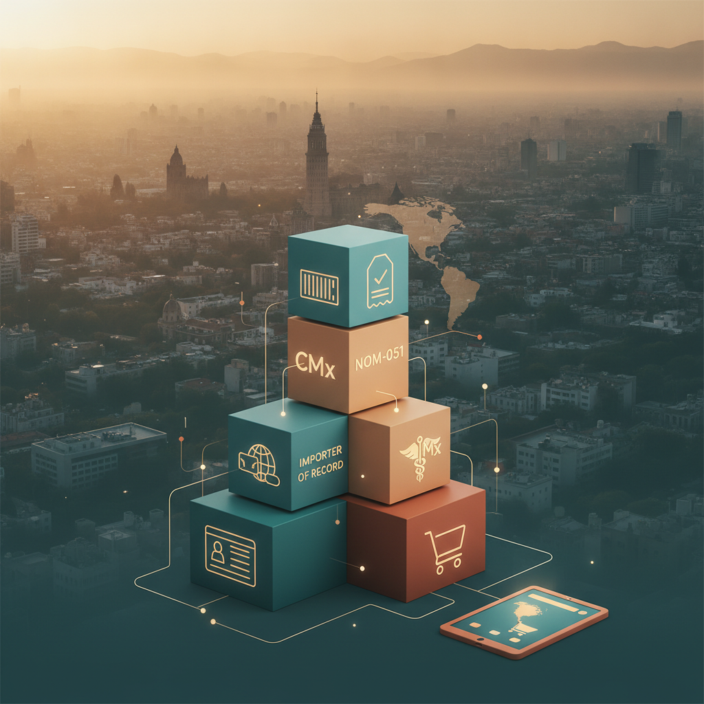 The Mexico Compliance Stack: RFC, Importer of Record, COFEPRIS, and NOM-051 in the Right Order